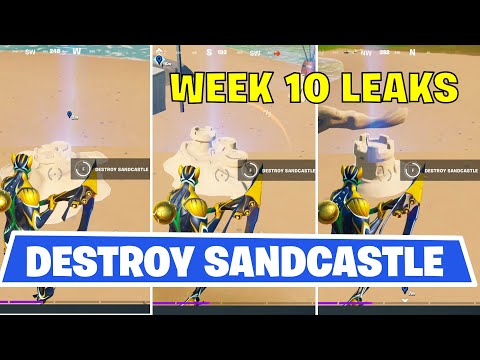 Destroy Special Sandcastles | All 6 Destroy  Sandcastles Locations |  Week 10 Epic Quest