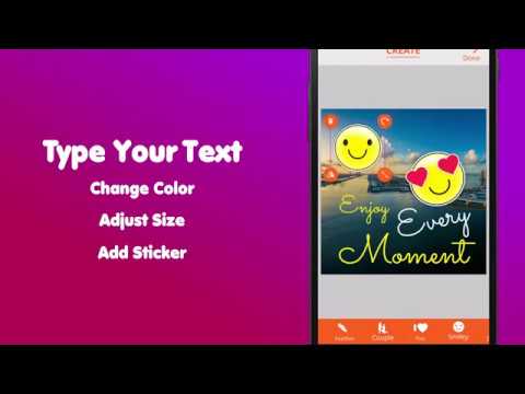 Write Stylish Text on Photo Video