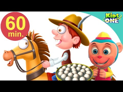 Chal Mere Ghode | Hindi Children Rhymes | 60 Min Compilation