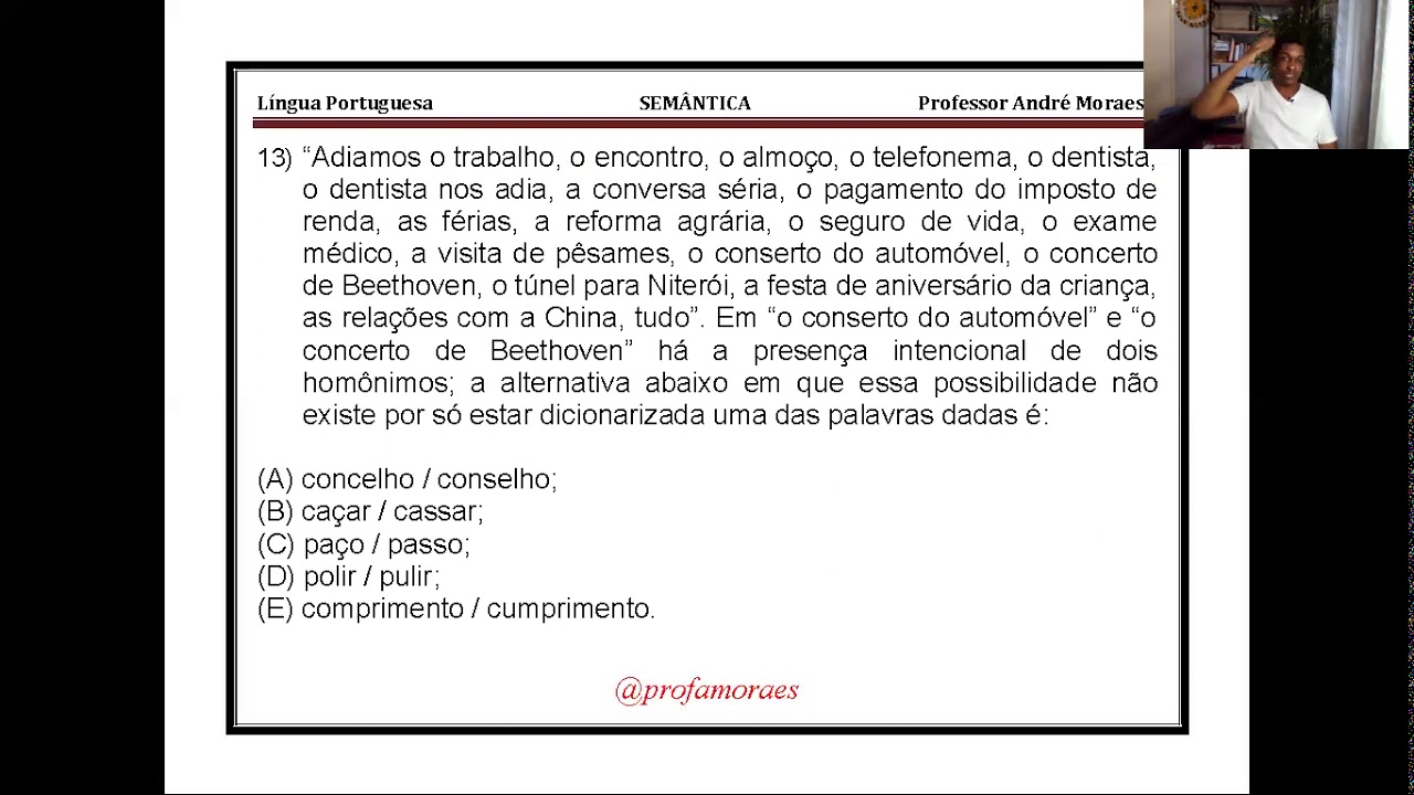 Semântica (questões) - parte 2