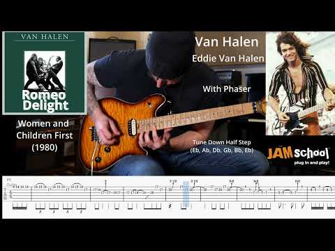 Van Halen Women and Chilrden First guitar solo with TAB