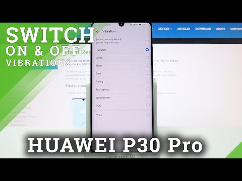 HUAWEI P30 Pro – Open Vibration Settings in HUAWEI Main Customizations