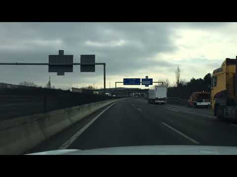 Driving in Budapest: M0 bypass southern section - from M1 to M6 junction