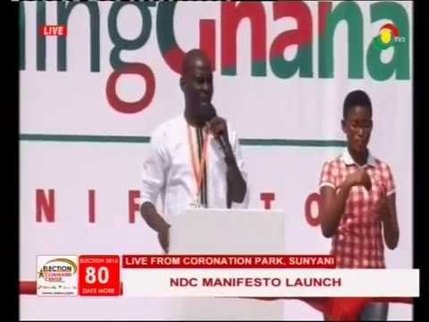 Hon. Haruna Iddrisu addresses crowd @ NDC manifesto launch  - 17/9/2016