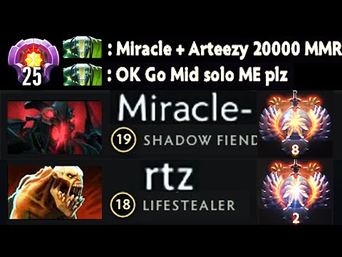 MIRACLE + ARTEEZY 20.000 MMR TEAM!!? This MASTER Earth Spirit 100% Destroyed Them All Dota 2 Pro