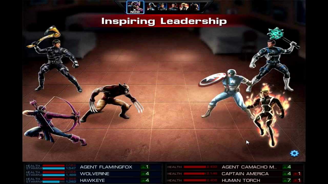 Marvel: Avengers Alliance PVP - Wolverine/Hawkeye Vs. Captain America/Human Torch
