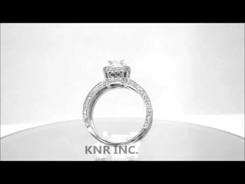 PRINCESS CUT DIAMOND ENGAGEMENT RING & BAND 1.85CTW - KNR INC - 877