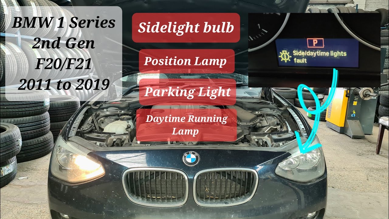 how to replace Daytime Running Lamp | Parking Light on BMW 1 Series #headlight