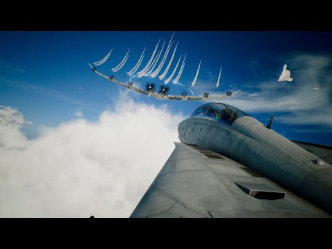 Sky Fortress Air Combat Battle Ambience | F-14A Rescue & Airborne Aircraft Carrier | Ace Combat 7