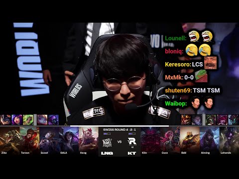 KT vs LNG - Game 3 | 2023 Worlds Swiss Stage Day 7 | Twitch VOD with Chat