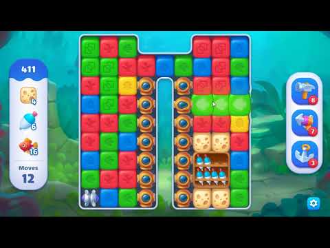 Fishdom Blast Level 411 - NO BOOSTERS GAMEPLAY 🐠 | SKILLGAMING ✔️