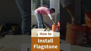 Installing flagstone the right way first time #landscaping #diy