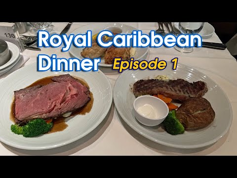 Royal Caribbean 2023 Dinner Food Episódio 1 (Bem-vindo a bordo e entradas clássicas)
