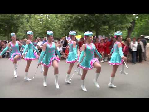 Pochodové defilé Panenky Hranice -  MČR NBTA Poděbrady 2017