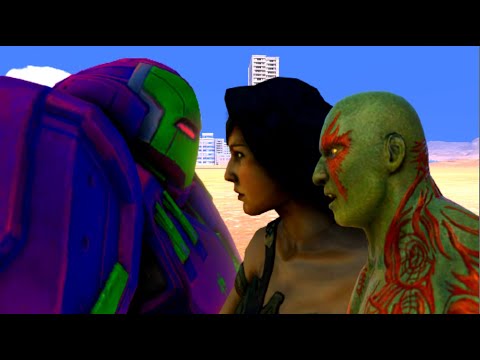 Wonder Woman & drax the destroyer vs Hulkbuster - EPIC Fight