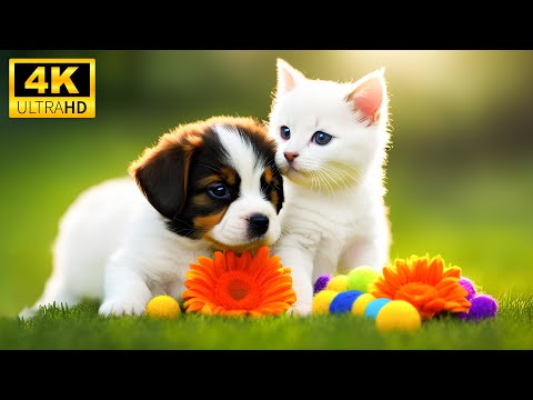 Baby Animals 4K - Spreading Joy With Baby Animal Frolics With Relaxing Music (Colorfully Dynamic)