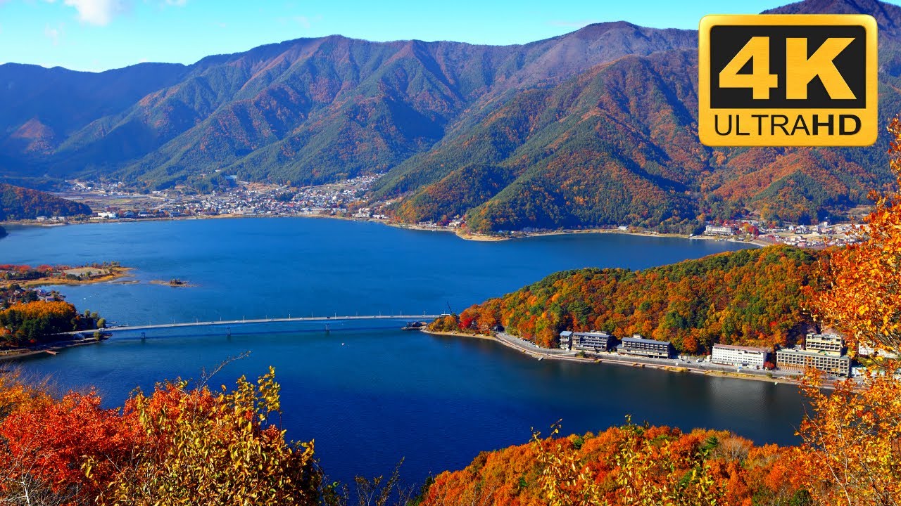 Breathtaking cinematic vistas of Lake Kawaguchiko.