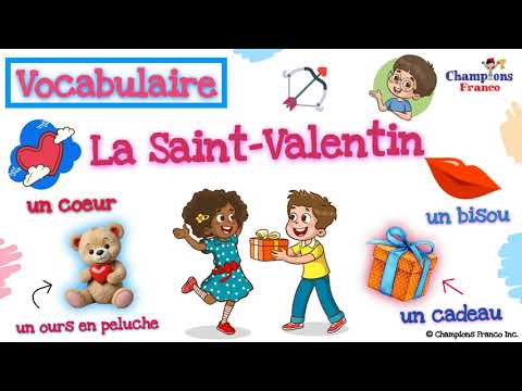 La Saint-Valentin ~Vocabulaire~ Valentines Day French Vocabulary ❤️ Kids French #frenchforkids
