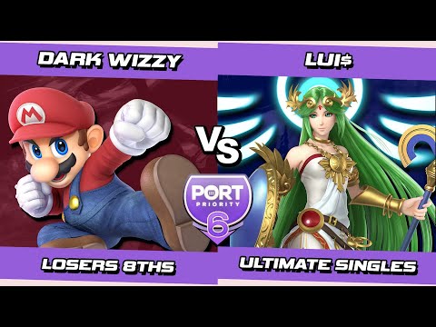 Port 6 Losers 8ths - Dark Wizzy (Mario) Vs. Lui$ (Palutena) SSBU Ultimate Tournament