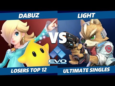 EVO 2019 SSBU - TL | Dabuz (Olimar, Rosa) Vs Rogue | Light (Fox) Smash Ultimate Tournament L. Top 12