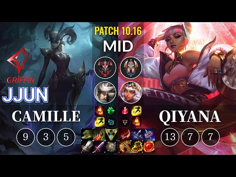 GRF jjun Camille vs Qiyana Mid - KR Patch 10.16