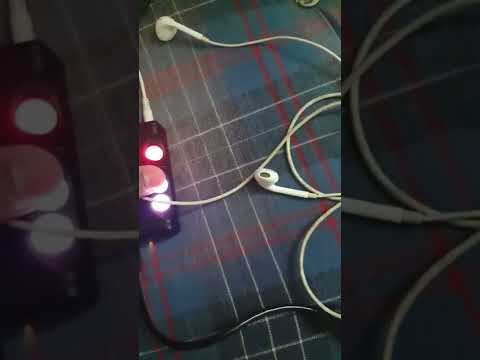 Using the chord mojo to blow up some earbuds.