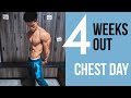 Summer Shredding 4 weeks out | Chest Day| REVERSE DIET| Progressive Overload