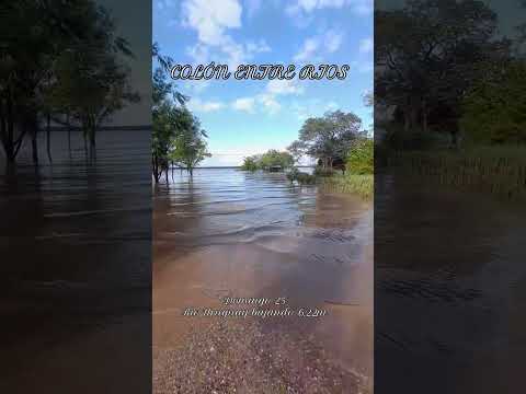 Rio uruguay bajando 6,22m. Colón Entre Ríos. Rocamora y Belgrano. Domingo 26/10