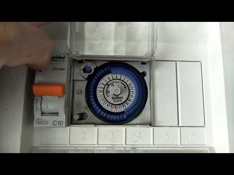 seting timer analog theben