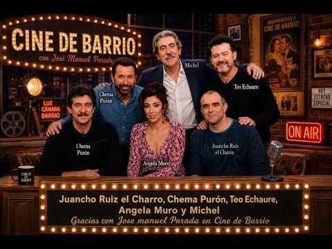 Juancho Ruiz El Charro en Cine de Barrio de TVE junto a Chema Purón, Ángela Muro y Teo Echaure