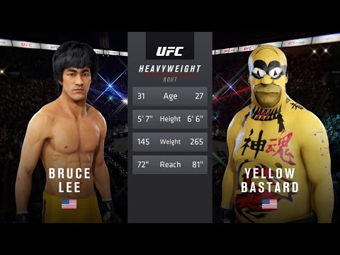 Bruce Lee vs Yellow Bastard (EA Sports UFC 3)