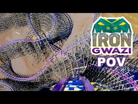 Iron Gwazi Front Row POV Busch Gardens Tampa RMC Hybrid Coaster