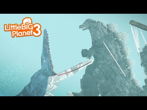 LittleBIGPlanet 3 - Mosasaurus eats Godzilla [PS4 Gameplay]