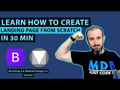 Landing Page with Bootstrap 5 & Material Design 2.0 (MDB 5 tutorial)