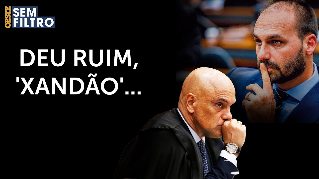 Eduardo Bolsonaro contra-ataca e rebate acusações de Moraes: 'Envergonha a Justiça'
