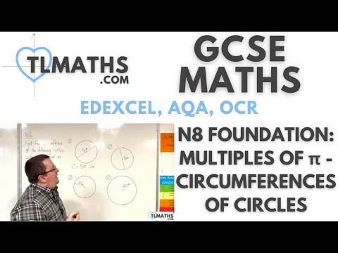 GCSE Maths: N8-17 [Multiples of π - Circumferences of Circles]