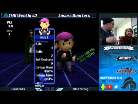 CMU Weekly #2 Losers Quarters - Deeznuts (Ness) vs. Stuffening (Marth)