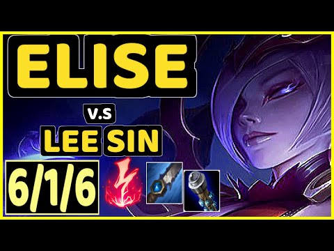 REGANK (ELISE) vs LEE SIN - 6/1/6 KDA JUNGLE CHALLENGER GAMEPLAY - KR