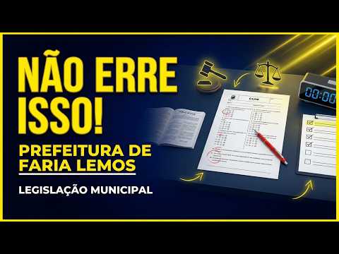 Concurso Prefeitura de Faria Lemos: Revisão por Questões Comentadas