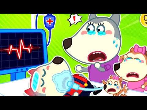 Oh No! Wolf Got Sick 😭 Family is Always By Your Side - Kids Stories About Wolf Family 🤩 | Funny Cart