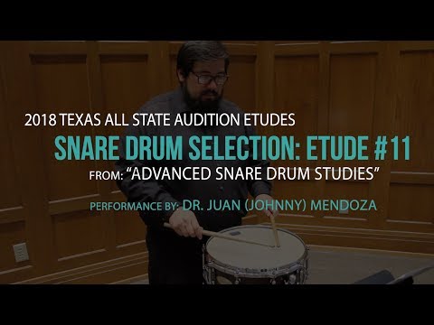 TMEA 2018 Percussion All-State Music: Snare Etude