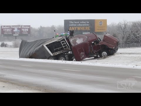 02-08-2021 Wichita, KS - Vehicle Spins Out - Wrecks - Slide Offs