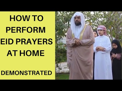 How To Perform Eid Prayers At Home - With Family - Demonstrated
