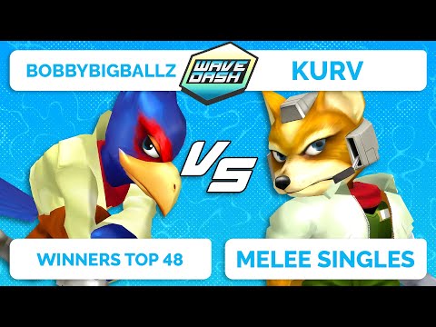 WAVEDASH 2022 - BobbyBigBallz (Falco) VS Kurv (Fox) - SSBM - Winners Top 48