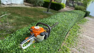 Hedge Trimming With The ( Stihl HS 45 ). / How To Trim Hedges