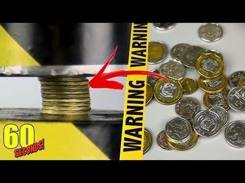 60 SECONDS Experiment - HYDRAULIC PRESS VS Coins | CRASH TEST