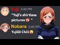 If Yuji Got Nobara S Search History Jujutsu Kaisen Discord Server