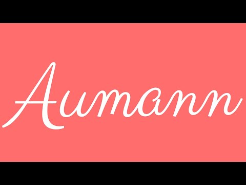 Learn how to Write the Name Aumann Signature Style in Cursive Writing
