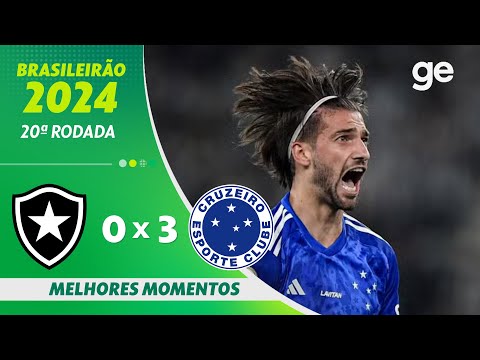 Gols e lances de Botafogo x Cruzeiro