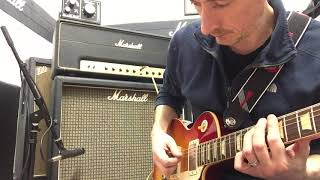 Video thumbnail for Marshall 1973 JMP Artiste 50w Head Model #2048 Serial 2344E with 1975 2x12 Model #2045 by James Robinson-Wyatt